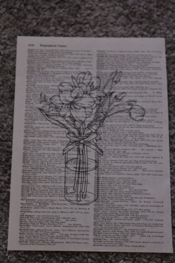 Bouquet Dictionary Prints - Image 3